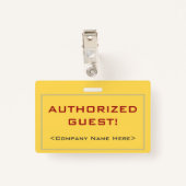 Simple "INVITÉ AUTORISÉE !" Badge (Dos avec clip)