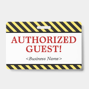 Simple "INVITÉ AUTORISÉE !" Badge