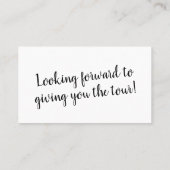 Simple "J'ai acheté une maison !" Carte sur blanc  (Dos)