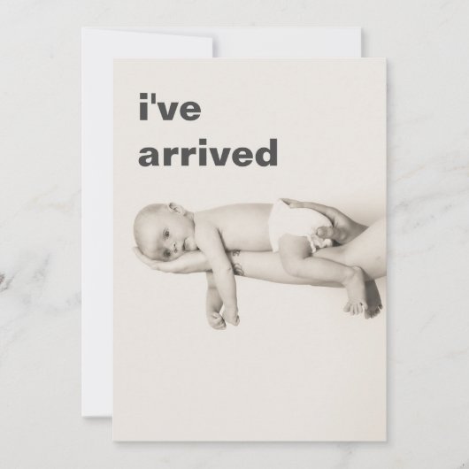 Simple, j'ai arrivé Photo Baby Faire-part (Devant)
