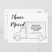Simple j'ai déménagé Carte de déménagement  (Devant / Derrière)