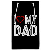 Simple J'Aime Le Coeur Ma Typographie Papa | Sac c (Dos)