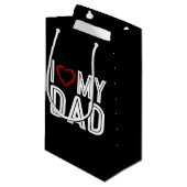 Simple J'Aime Le Coeur Ma Typographie Papa | Sac c (Devant Angle)