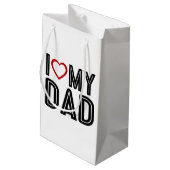 Simple J'Aime Le Coeur Ma Typographie Papa | Sac c (Dos Angle)