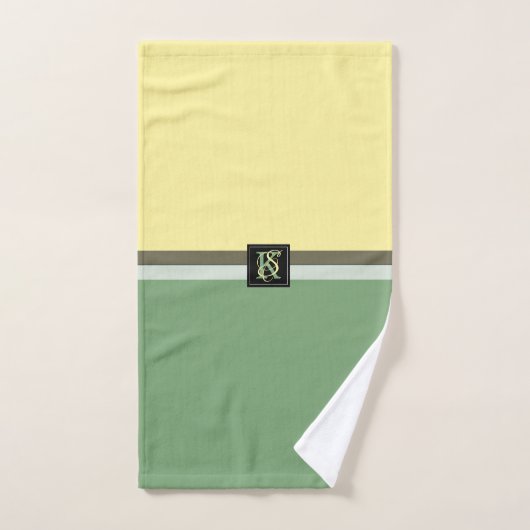 Simple Jaune clair et Asperges Vert Deux Tons (Serviette à main)