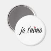 Simple Je T'aime Je t'aime Valentine | Magnet (Recto/Verso)