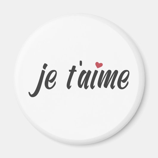 Simple Je T'aime Je t'aime Valentine | Magnet (Devant)