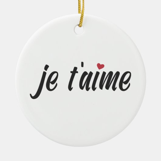 Simple Je T'aime Je t'aime Valentine | Ornement (Devant)