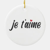 Simple Je T'aime Je t'aime Valentine | Ornement (Dos)