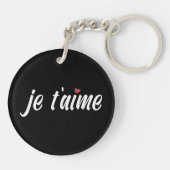 Simple Je T'aime Je t'aime Valentine | Porte-clé (Dos)