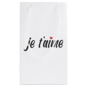 Simple Je T'aime Je t'aime Valentine | Sac Cadeau (Dos)