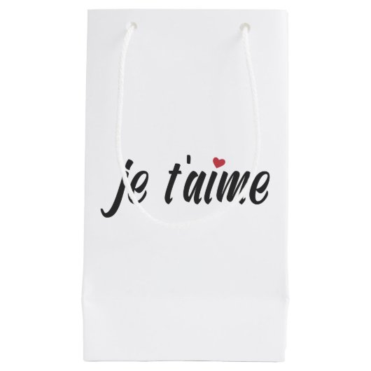 Simple Je T'aime Je t'aime Valentine | Sac Cadeau (Devant)