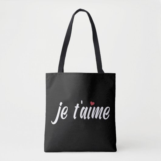 Simple Je T'aime Je t'aime Valentine | Sac fourre- (Devant)
