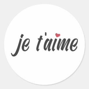 Simple Je T'aime Je t'aime Valentine   Sticker