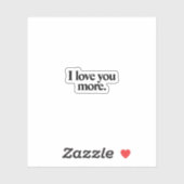 Simple Je vous aime plus bouteille d'eau Sticker (Feuille)