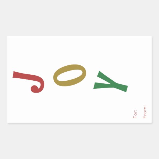 Simple Joie De Noël Pour Un Autocollant Cadeau (Devant)