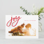 Simple Joie Rouge et Blanc Carte photo (Debout devant)