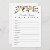 Simple joli Word Scramble Carte de jeu (Devant / Derrière)