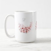 Simple jolie aquarelle rose floral Mug (Gauche)