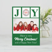 Simple Joy Carte de Noël Portrait simple avec mess (Debout devant)