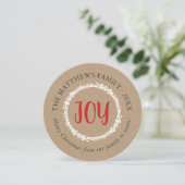 Simple Joy Circle Carte photo de vacances (Debout devant)