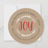 Simple Joy Circle Holiday Carte photo (Devant)
