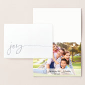Simple Joy Photo Silver Script Folie Kaart voor Ke (Display)