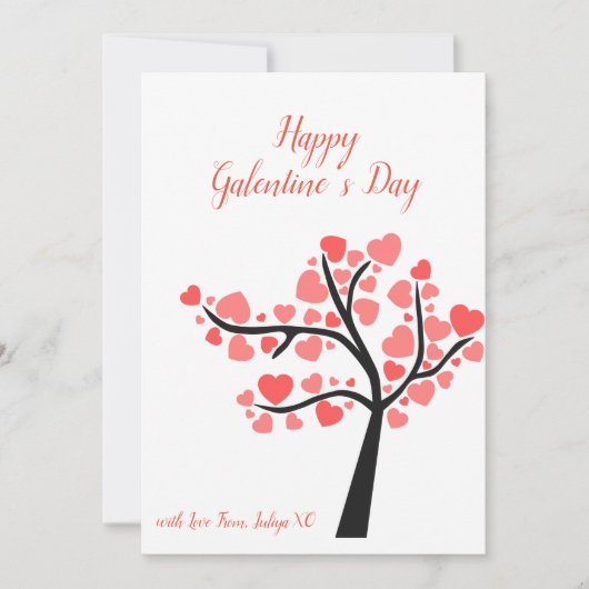 Simple Joyeuse Carte de Fête de Galentine (Devant)