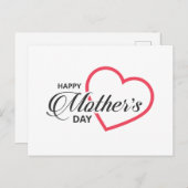 Simple Joyeuse fête des mères | Carte postale (Devant / Derrière)