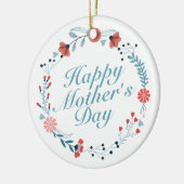 Simple Joyeuse Fête des Mères Ornement de fleurs d (Gauche)