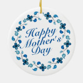 Simple Joyeuse Fête des Mères Ornement de fleurs d (Dos)