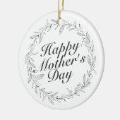 Simple Joyeuse Fête des Mères Ornement de fleurs d (Gauche)
