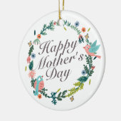 Simple Joyeuse Fête des Mères Ornement de fleurs d (Gauche)