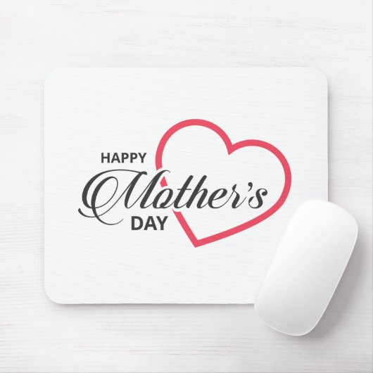 Simple Joyeuse fête des mères | Tapis de souris (Avec souris)