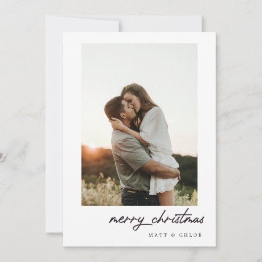Simple Joyeux Carte photo de Noël (Devant)
