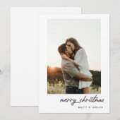 Simple Joyeux Carte photo de Noël (Devant / Derrière)