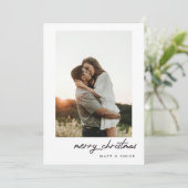 Simple Joyeux Carte photo de Noël (Debout devant)