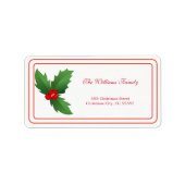 Simple Joyeux Étiquette de adresse de Noël (Devant)