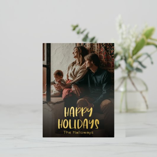 Simple Joyeux Joyeux Vacances Full Vertical Photo  (Debout devant)