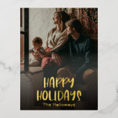 Simple Joyeux Joyeux Vacances Full Vertical Photo  (Recto)