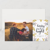 Simple Joyeux & Lumineux | Carte de vacances photo (Devant / Derrière)