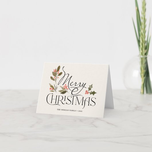 Simple Joyeux Noël Carte pliée (Devant)