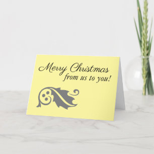 Simple "Joyeux Noël de nous à vous !" Carte