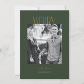 Simple Joyeux Noël Minimal Carte photo de vacances (Devant)