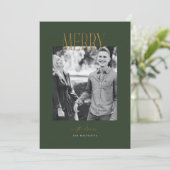 Simple Joyeux Noël Minimal Carte photo de vacances (Debout devant)