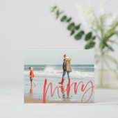 Simple Joyeux Noël photo carte postale (Debout devant)