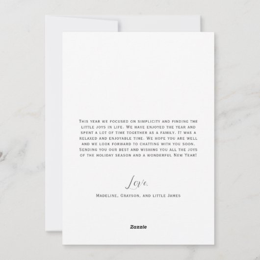 Simple Joyeux Noël Script Carte de vacances (Dos)