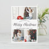 Simple Joyeux Noël Script Carte photo de vacances (Debout devant)