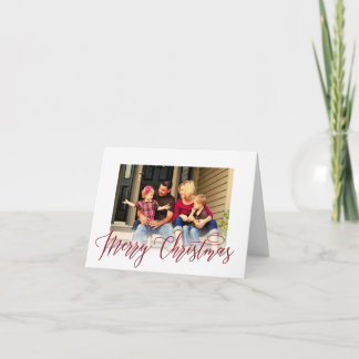 Simple Joyeux Noël Script Photo Carte de voeux