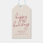 Simple Joyeux Vacances avec étiquette de nom perso (Devant)